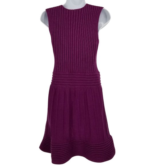 Lombaggi Knitwear Women's Purple Angora Polymide/Acrylic Midi Knit Dress Size S - Picture 3 of 10